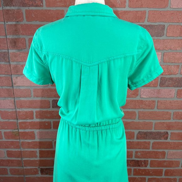 Love Tree | Green Tencel Shirt Dress - Picture 5 of 11